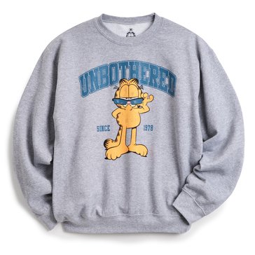 Ripple Junction Women's Garfield Unbothered Crew Fleece (Petites) 