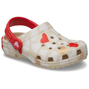 Crocs Toddler Kids' Classic Heart Printed Clog