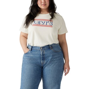 Levi's Women's Short Sleeve Funky Flag The Perfect Tee (Plus Size)