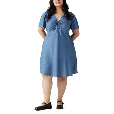 Levi's Women's Short Sleeve Delray Mini Dress (Plus Size)