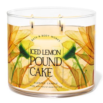 Bath & Body Works Glazed Lemon Pound Cake 3-Wick Candle