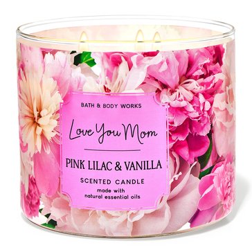 Bath & Body Works Pink Lilac Vanilla 3-Wick Candle