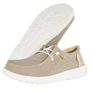 Hey Dude Toddler Girls' Wendy Metallic Sparkle Slip On Shoe