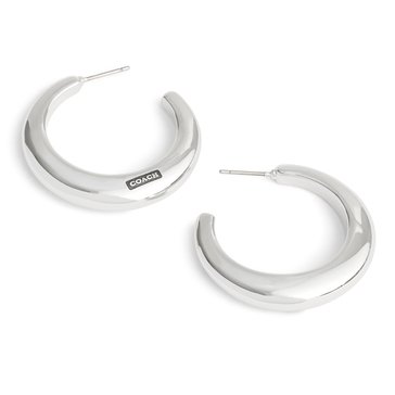 Coach Hallmark Tubular Hoop Earrings