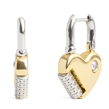 Coach Heart Padlock Earrings