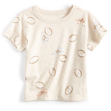 Wanderling Baby Boy Short Sleeve Football All Over Print Tee