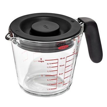 OXO 2-Cup Glass Measure Cup with Lid