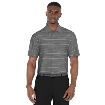 PGA Tour Men's Short Sleeve Broken Stripe Jacquard