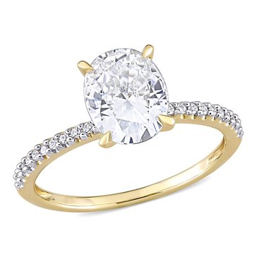 Sofia B. 1/10 cttw Diamond and 2 cttw Created Moissanite Ring