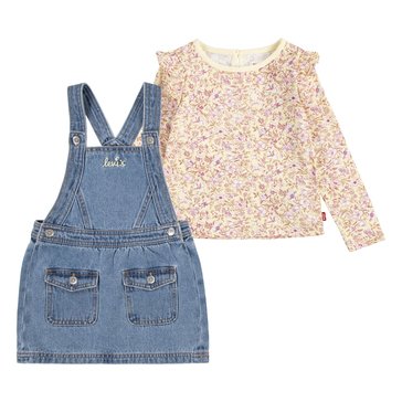 Levi's Toddler Girls' Denim Skirtall 2-Piece Sets