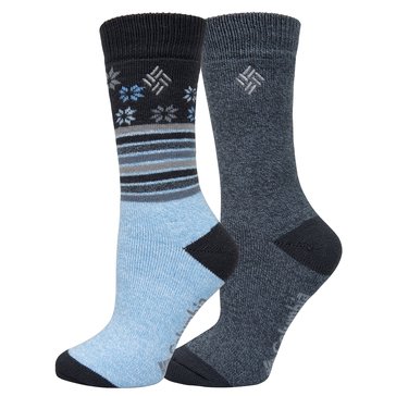 Columbia Women's Medium Weight Thermal Socks 2-Pack