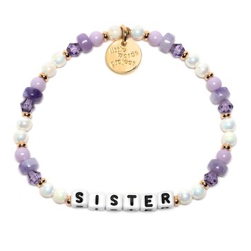 Little Words Project Sister Beaded Stretch Bracelet