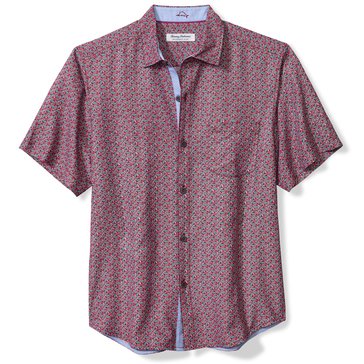 Tommy Bahama Men's Short Sleeve Coconut Point Beachcomber Geo Shirt