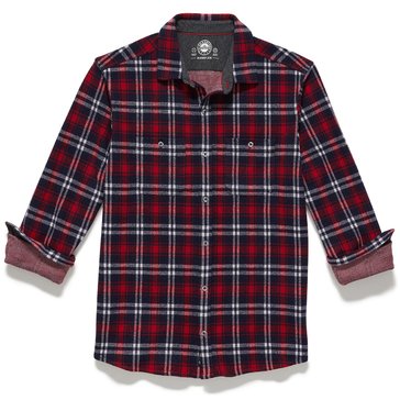 Flag & Anthem Men's Long Sleeve Clinton Knit Flannel Shirt