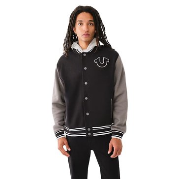 True Religion Men's Fleece Varsity Jacket