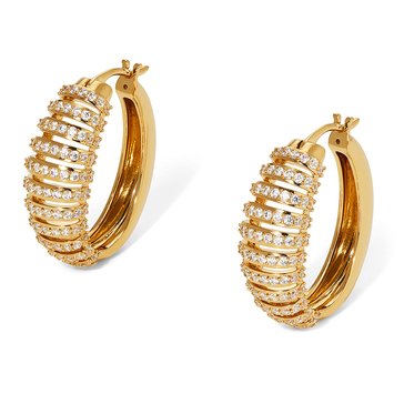 Nadri Juno Chunky Pave Hoop Earrings