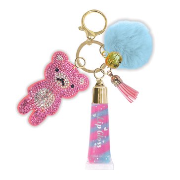 Hot Focus Gummy Bear Trendy Lip Gloss with Keychain