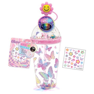 Hot Focus Tie Dye Butterfly Light Up Tumbler Gift Set