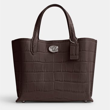 Coach Embossed Crocodile 24 Willow Tote