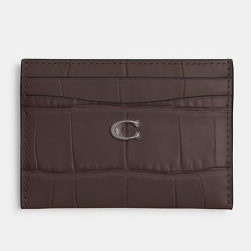 Coach Embossed Crocodile Essential Card Case