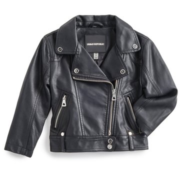 Urban Republic Toddler Girls' Faux Leather Moto Jacket