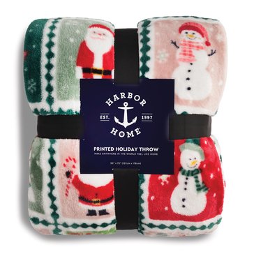 Harbor Home Holiday Throws Santa Postal