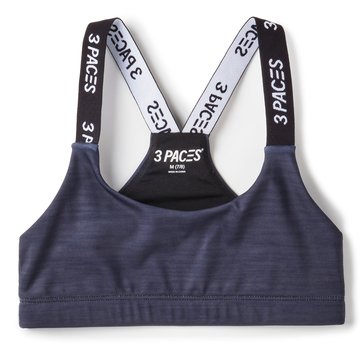 3 Paces Big Girls' Logo Elastic Back Sport Bra