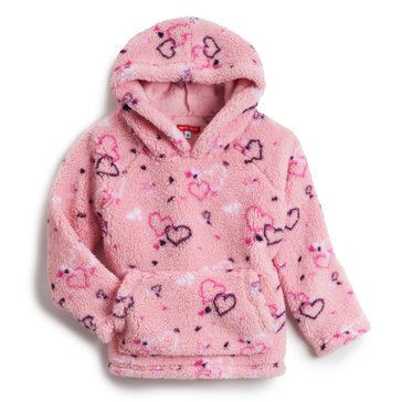 Liberty & Valor Toddler Girls' Heart Sherpa Hoodie