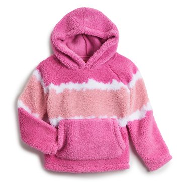 Liberty & Valor Toddler Girls' Striped Sherpa Hoodie