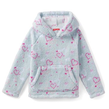 Liberty & Valor Little Girls' Heart Sherpa Hoodie