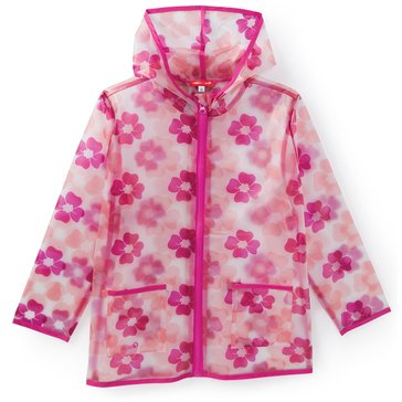 Liberty & Valor Toddler Girls' Clear Floral Raincoat