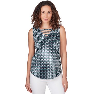 Emaline Women's Diamond V-Neck Top