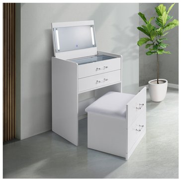 Elements International Irvine Mini Vanity with Stool