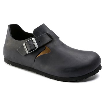 Birkenstock London Black Oiled Leather Shoe