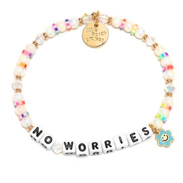 Little Words Project No Worries Beaded Stretch Bracelet