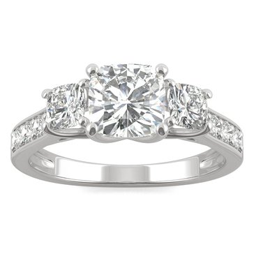 Charles and Colvard Forever Bright 2 1/10 cttw Moissanite Three Stone Ring