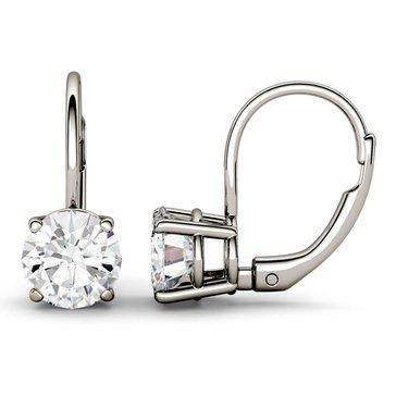 Charles and Colvard Forever Bright 2 cttw Moissanite Leverback Earrings