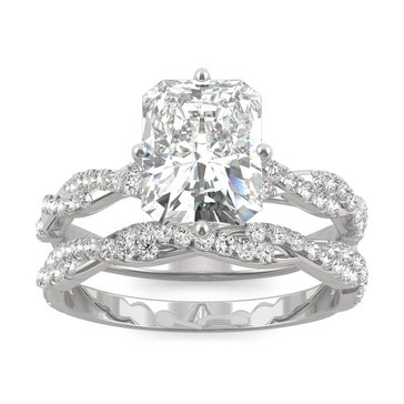 Charles and Colvard Forever Bright 3 2/5 cttw Moissanite Bridal Set