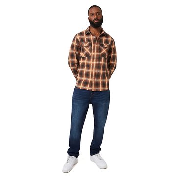 True Religion Men's Jacquard Workwear Plaid Shirt