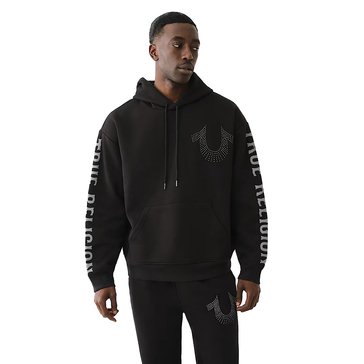 True Religion Men's Relaxed Studded Pullover Hoodie