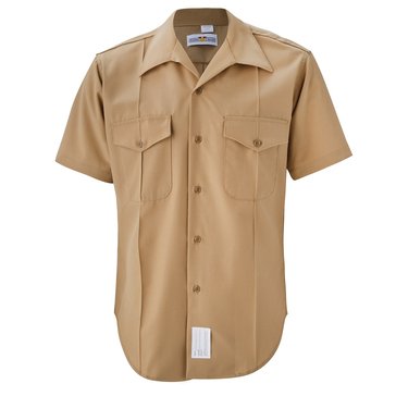 USMC Khaki Short Sleeve Shirt with Creases