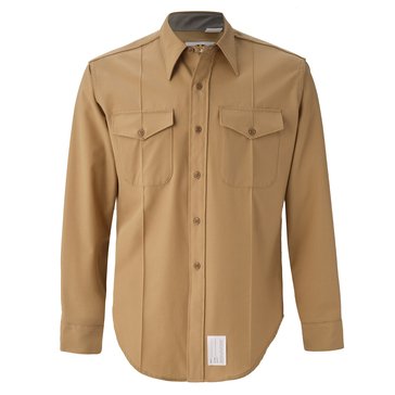 USMC Khaki Long Sleeve Shirt With Creases