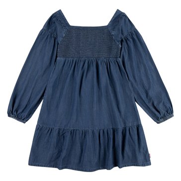 Levis Big Girls' Smocked Tiered Dress