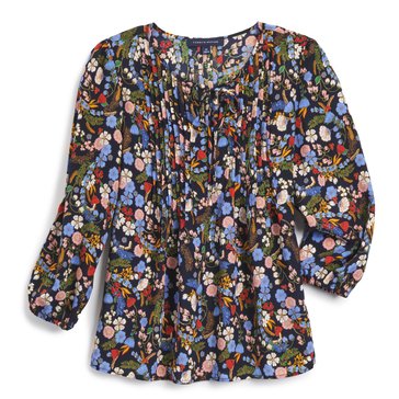 Tommy Hilfiger Women's Floral Pintuck Blouse