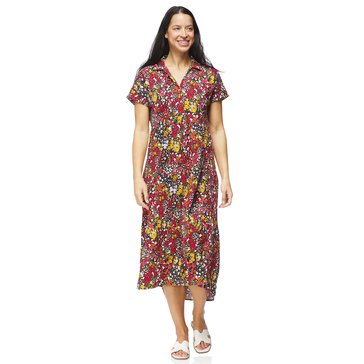 Tommy Hilfiger Women's Ditsy Floral Tiered Midi Dress