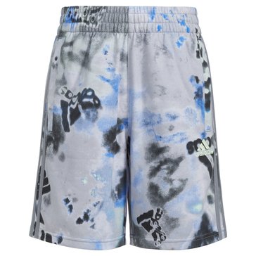 Adidas Big Boys' Logo Wash French Terry Shorts