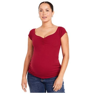 Old Navy Maternity Short Sleeve Cinch Sweetheart Top