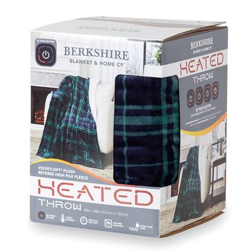 Berkshire Printed Reverse Sherpa Heated Throw