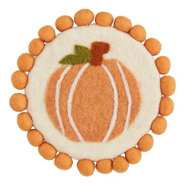 Mud Pie Felt Pumpkin Trivet