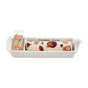 Mud Pie Turkey Cracker Dish Set